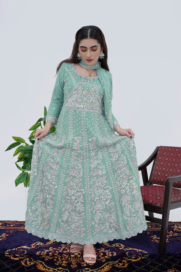 AZ-01 Embroided Bember Chiffon Maxi