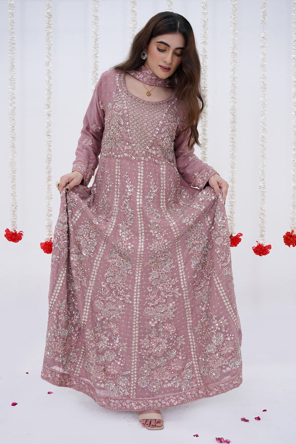AZ-02 Embroided Bember Chiffon Maxi