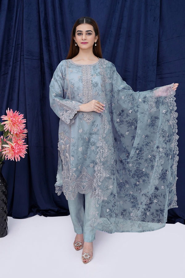 MA-01 Embroided Print Organza