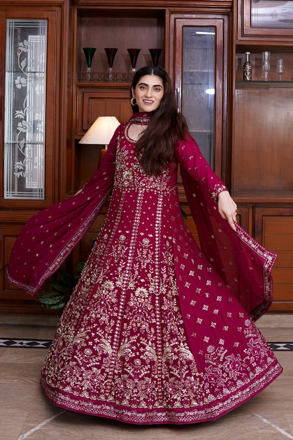 AZ-04 Embroided Bember Chiffon Maxi