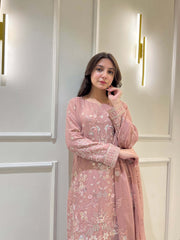R-01 Embroidered Bember Chiffon 3 Pcs