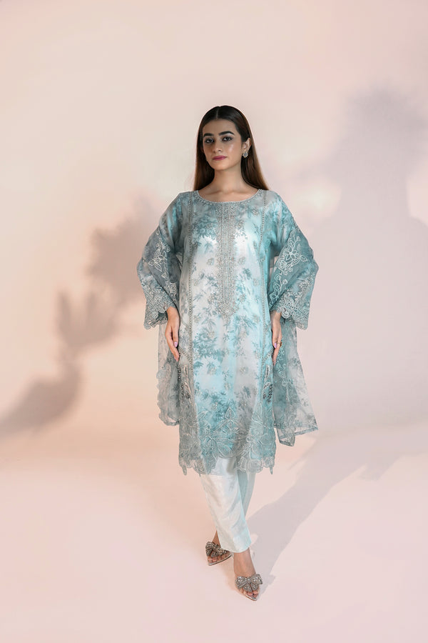 MA-04 Embroided Print Organza